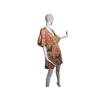 Uncle Frank Women's size XS Bohemian Cottagecore Floral Flutter Patchwork‎ Dress